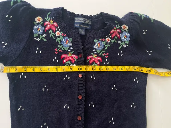 Herman Geist Vintage Hand Embroidered Sweater - Image 9