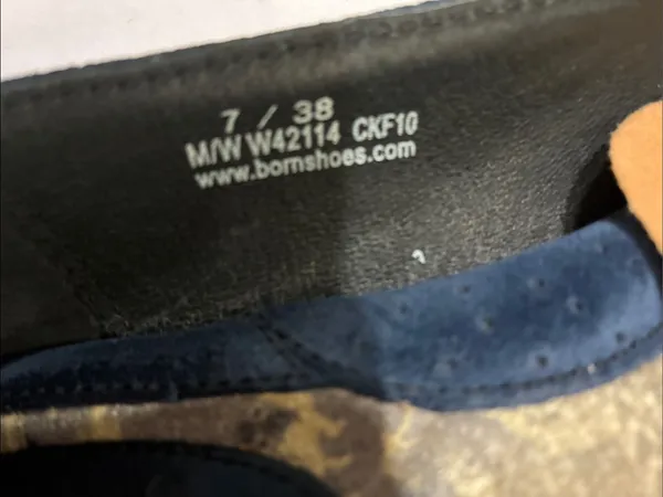 Born Navy Suede Knotted Toe Ballet Flats Blue Size 7 - Image 8