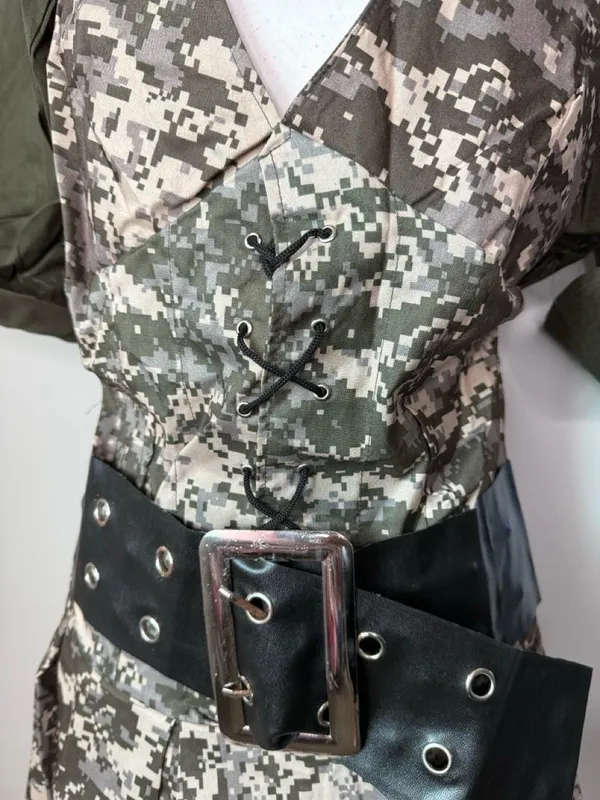 Sexy army Halloween costume Green Size M - Image 4