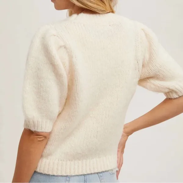 & Other Stories Puff Short Sleeve Top Size Medium - Image 3
