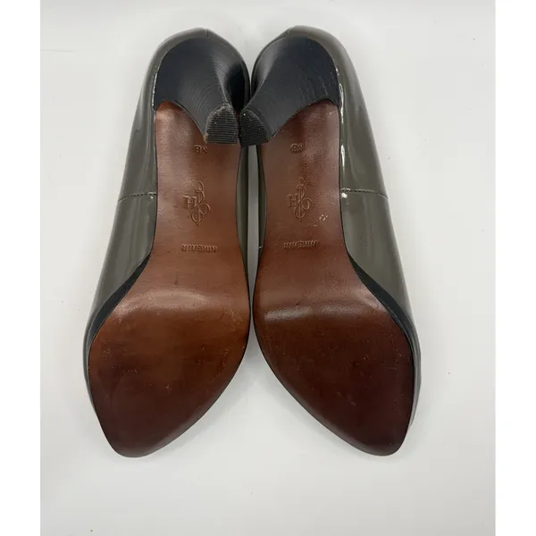Cole Haan Nike Air Patent Leather Pumps Olive Green Taupe Heels D39704 Size 8B - Image 7