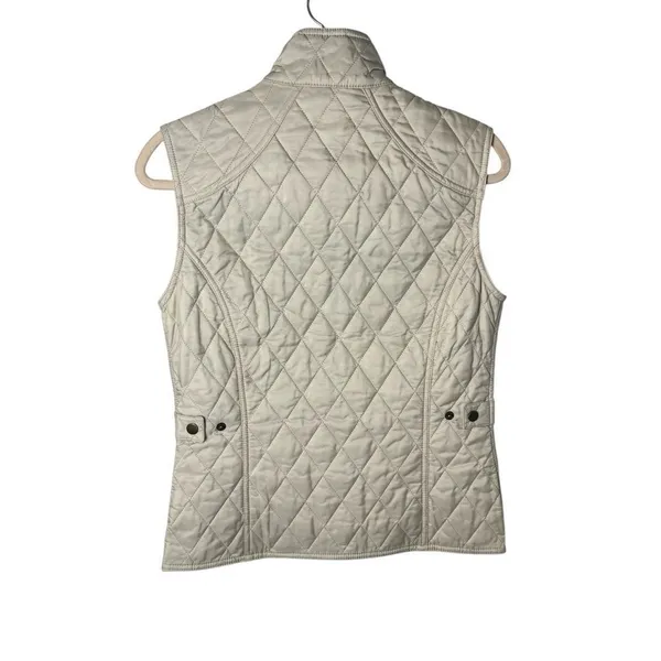 Barbour Summer Liddesdale Gilet Quilted Vest in pearl 4 NWT - Image 3