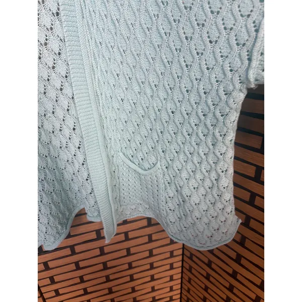 POL Light Blue Open‎ Knit Cardigan With Pockets Size Small - Image 5