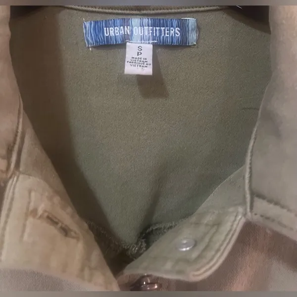 Urban Outfitters Emma Stretch Denim Flared Jumpsuit in Olive Green Size Small - Image 9