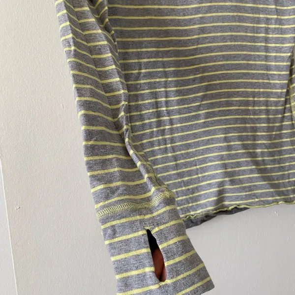 Lululemon Reversible Gray & Yellow Long Sleeve Top | S - Image 3