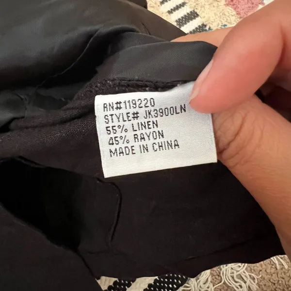 NWOT Nana black linen‎ blazer Large Black - Image 7