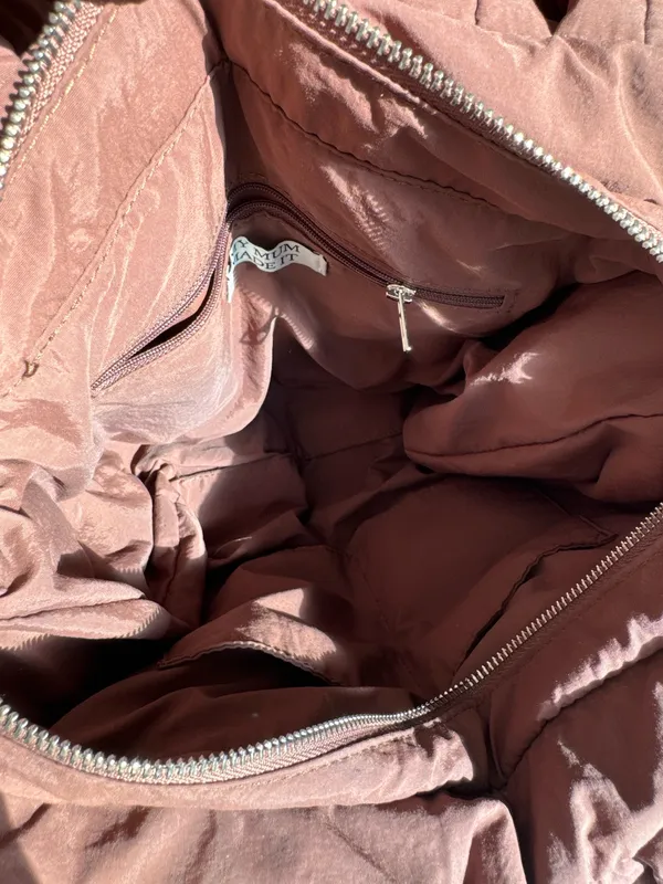 MyMumMadeIt Puffer Brown Chocolate Bag - Image 6