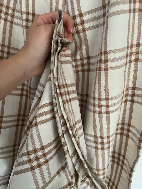 Boohoo Cream tan plaid suit set - Image 12