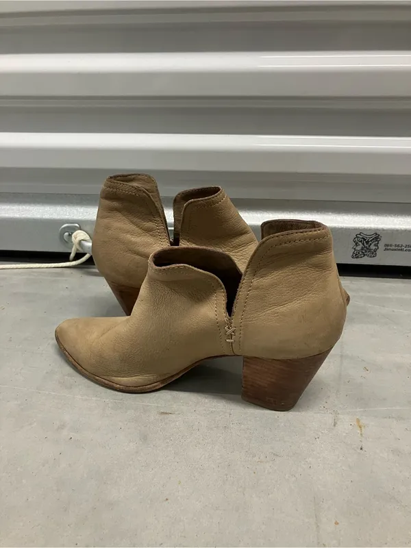 Frye Jennifer Suede Ankle Stacked Heel Booties - Image 5