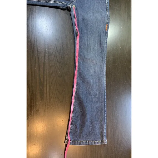 Bongo Jeans Size 7 Women's Boot Cut‎ Embroidered Blue Denim Y2K Festival Western - Image 9