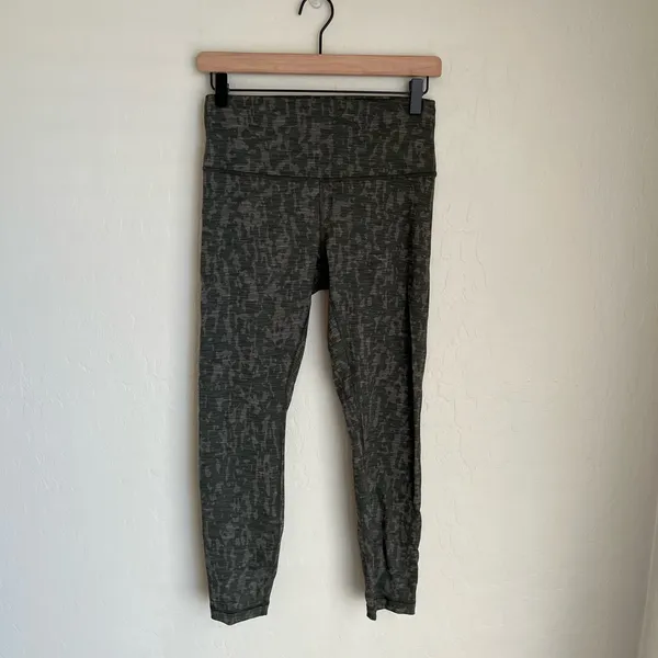 Lululemon Wunder Train High Rise Tights Leggings Heathered Bronze Green Olive - Image 3
