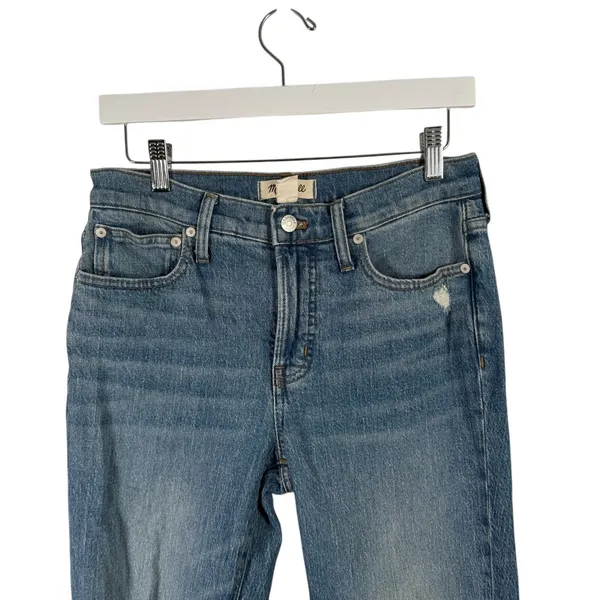 Madewell Tall Mid Rise Perfect Vintage Jean Ainsdale Wash‎ Distressed Womens 26T - Image 3