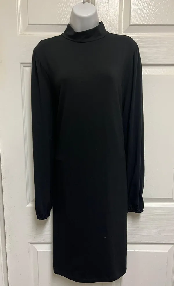 Black Jersey Blouson Sleeve Bodycon Mini Dress - Image 4