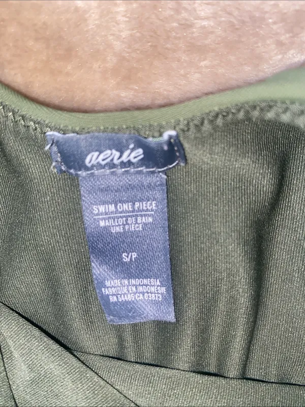 aerie Olive Green Scoop One-Piece Swimsuit - Image 2