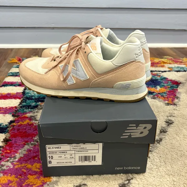 New Balance 574 Women’s Tencel Rose Water Sea Salt Sneaker - Image 2