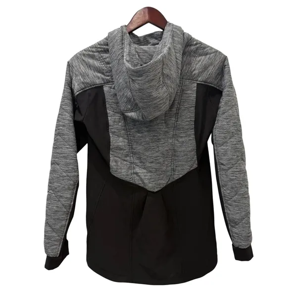 The North Face Womens Medium Gray Quilted Hybrid Softshell Fleece Hooded Jacket - Image 9