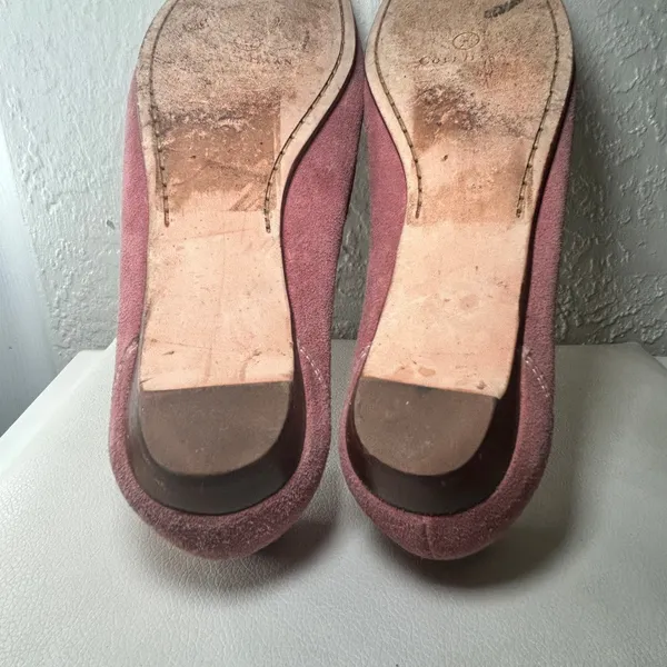 Cole‎ Haan Pink Suede Leather Driving Moccasins Loafers Women's Size 8 AA - Image 9