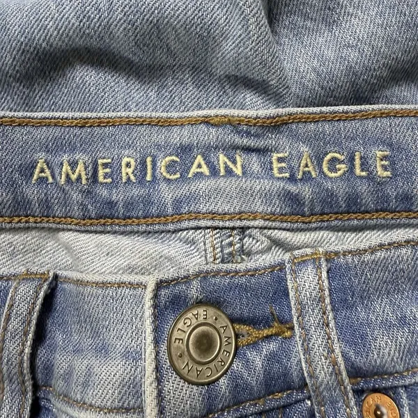 American Eagle 90s Straight Jeans | Size‎ 4 | Ripped Distressed Baggy Denim - Image 6