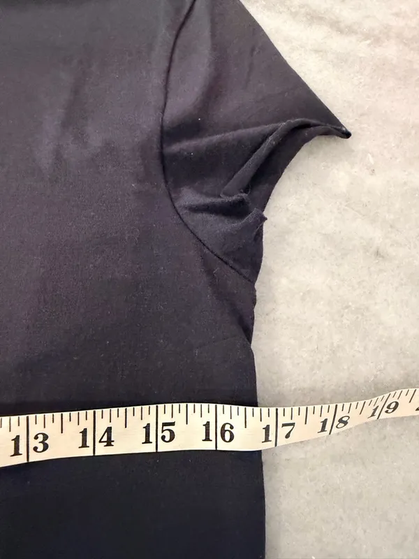 NWOT Anthropologie Size S Black Stretch Short Sleeve Raw Hem Stretch Crop Top - Image 10