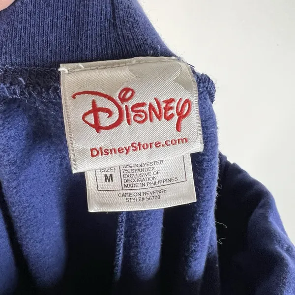 Vintage Disney World Mickey Mouse Sweatpants Womens Medium Blue‎ Drawstring - Image 7