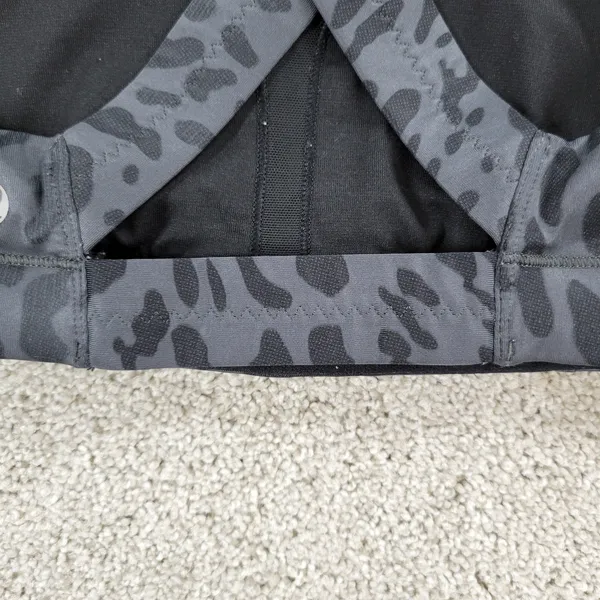 Lululemon In A Flash Bra II Womens 2 Deep Coal Animal Swirl Cheetah Crossback - Image 7
