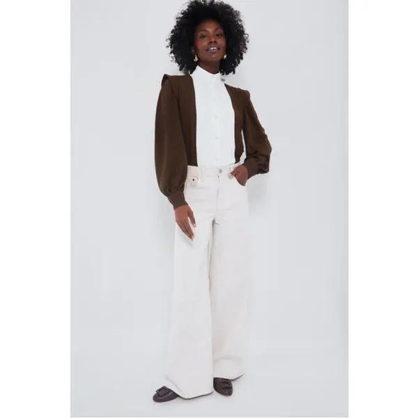 TUCKERNUCK X India Hicks Chocolate and Ivory Grove Blouse NWT Size XXXL - Image 6