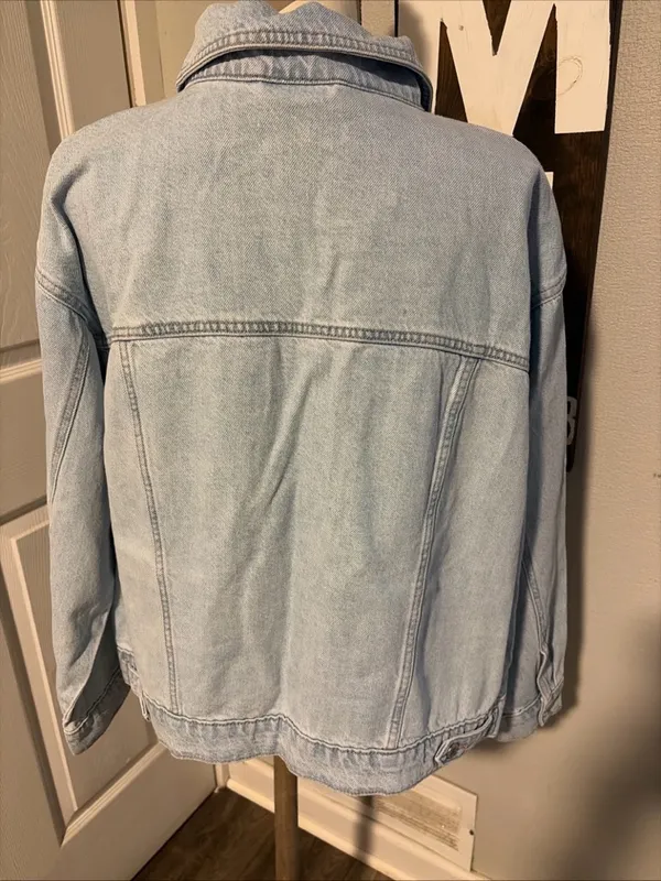 No Boundaries Women’s New! Light Blue Denim oversized Jacket size XL - Image 6