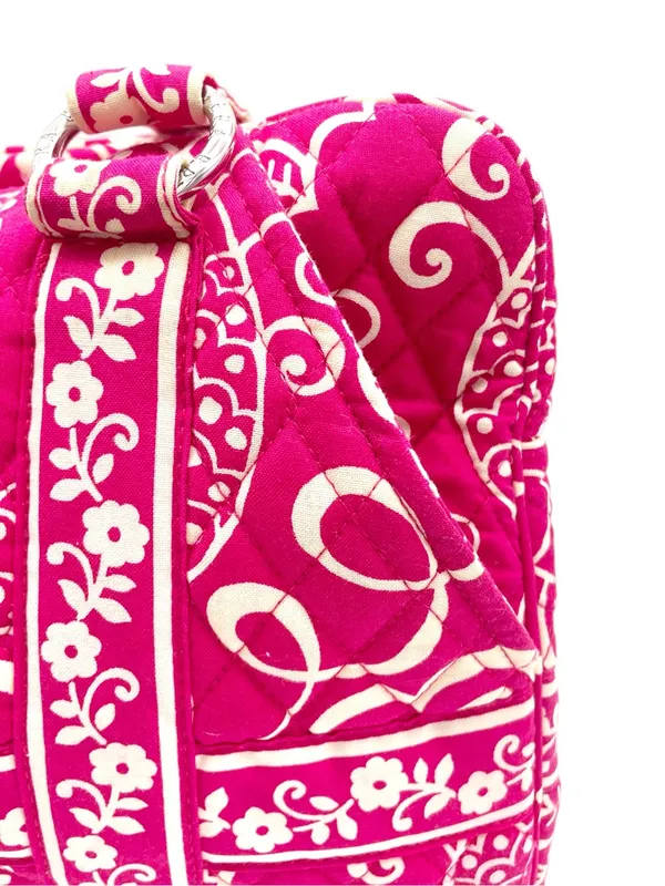 Vera Bradley Twirly Birds Pink Squared Away Tote Satchel Purse Shoulder Bag 2010 - Image 8