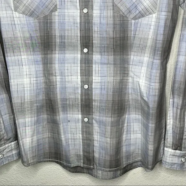 Panhandle Rough Stock Western Shirt‎ nwt Gray - Image 4