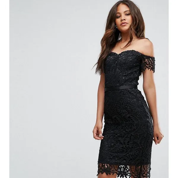 NWT Tall Sz 12 Chi Chi London Black Lace LBD Dress Whimsigoth Dark Romance $95 - Image 16