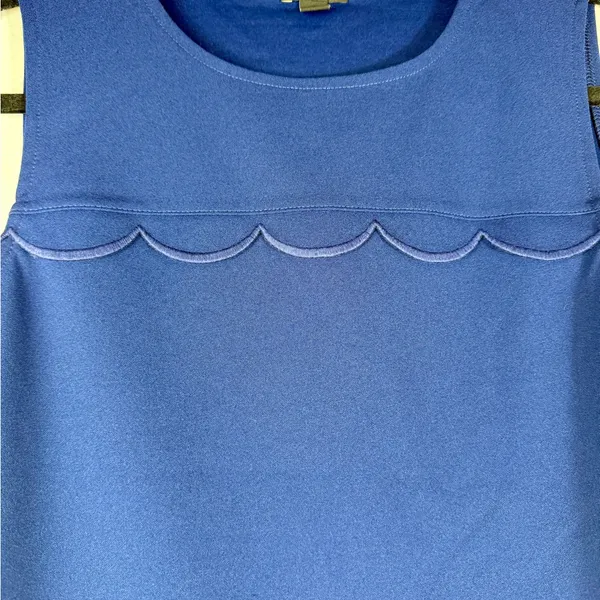 Ann Taylor Royal Blue Scalloped Tank‎ Top - Image 3