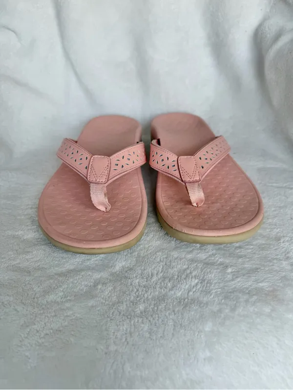Vionic Pink Women's Perforated Strap Flip Flop Sandals Size 9 - Image 3