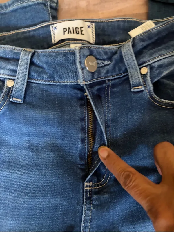PAIGE Laurel Canyon Jeans Size 25 Dark Wash Bootcut Flare Stretch Denim - Image 3