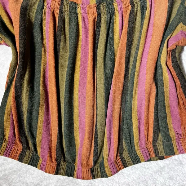 American Eagle Square Neck Striped Cropped Top - Image 4