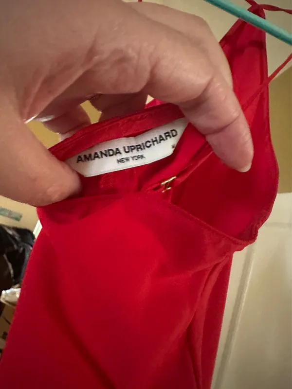 Red Halter Neck Amanda Uprichard X Revolve dress - Image 5