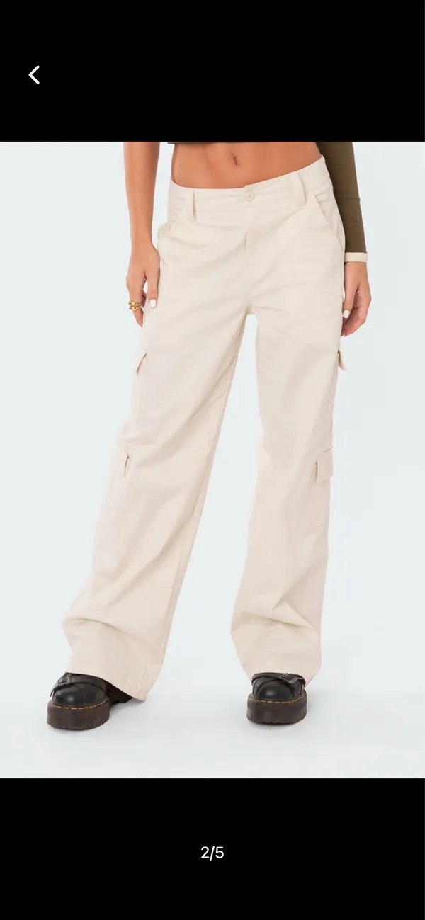 Edikted Pants Cargo Beige - Image 2