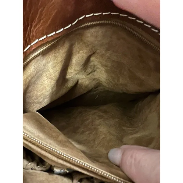 Patricia‎ Nash Venezia Smooth Heritage Crossbody Brown Leather saddle bag - Image 9