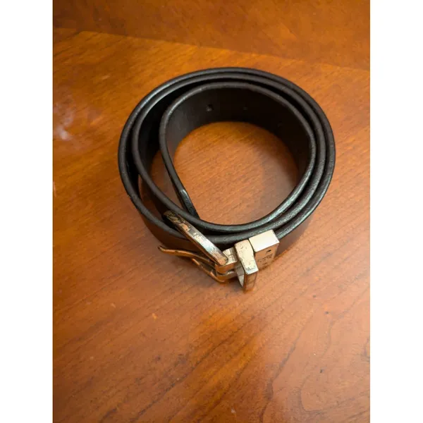 Calvin Klein Black/Brown Reversible Belt Size 32 Silver Buckle - Image 5