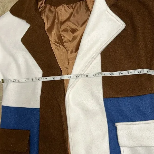 Women’s Color block Open Front Jacket(No Size ) Green - Image 5