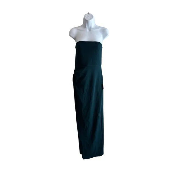 NWT Lulu's Famous Icon Dark Green Strapless Column Maxi Dress Medium Prom Party‎ - Image 2