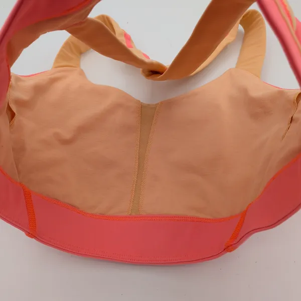 Lululemon‎ Rack Pack Sports Bra Pink Orange Colorblock Cross Back Womens Size 6 - Image 3