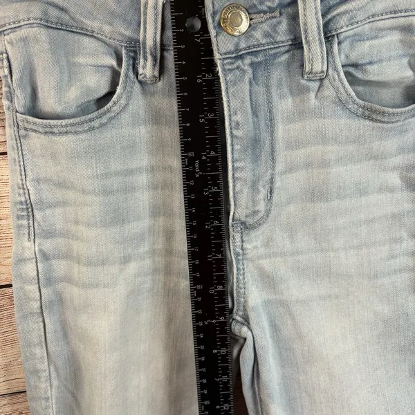 American Eagle Next Level Stretch Hi-Rise Jeggings Women's Size 4‎ Light Blue - Image 9