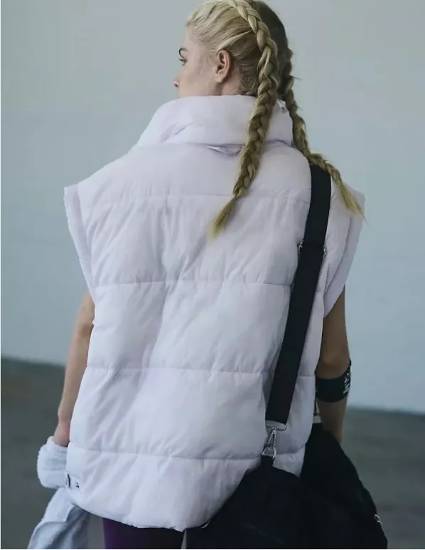 NWT FP Movement In A Bubble puffer vest size small oversized - Image 2