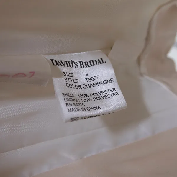 St Tropez David's Bridal Style T8007 Crystal Embroidered Lace Up Corset Top 4 - Image 3