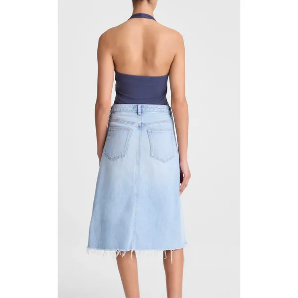 NWT Madewell Denim Midi Skirt in foster wash sz. 27 - Image 3