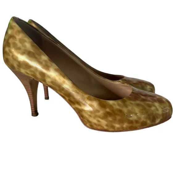 Giuseppe Zanotti Patent Leather Heels Animal Print Pumps Women's‎ Size 38 US 8 - Image 6