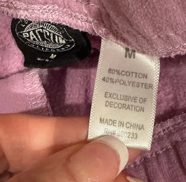 PacSun Purple Pastel Sweat Shorts Knit Loungewear Pull On Pockets M Relax Fit - Image 5