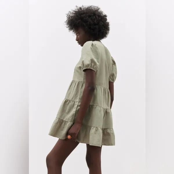 ZARA LINEN BLEND TIERED DRESS - NWT✨ women’s dress - Image 6