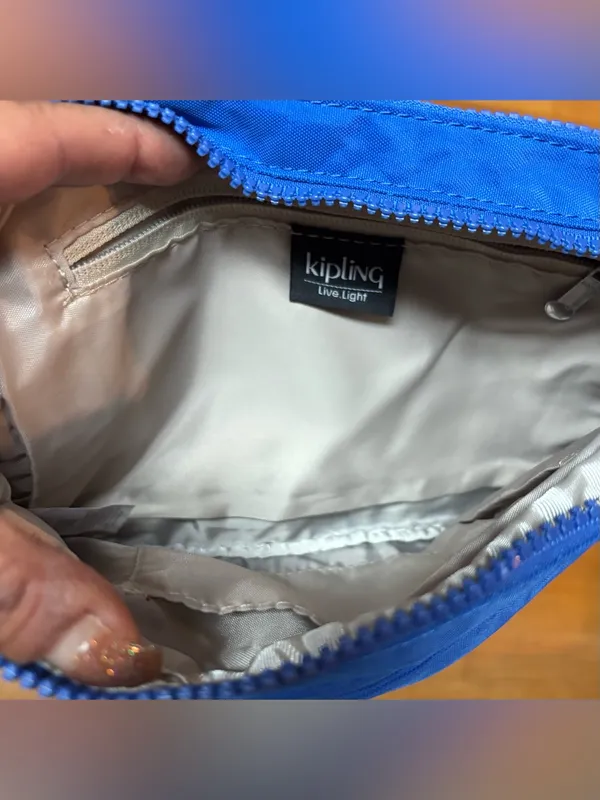 Kipling Cobalt Blue Abanu Medium Preppy Travel Multi-pocket Crossbody Bag - Image 4