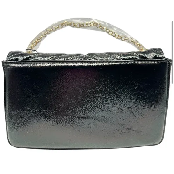Nicole Miller New York Black Quilted Chain Strap Crossbody Bag Purse NWT - Image 2